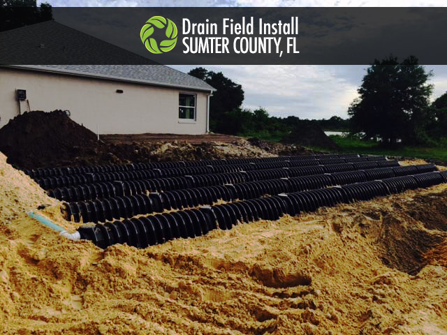 Drain field install in Sumter County, FL on a private ranch.